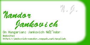 nandor jankovich business card